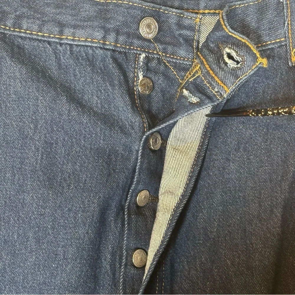Levi's 501 Original Fit Button Fly Denim Jeans-Medium Wash-Men Size W46 L34